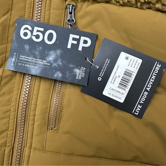 Eddie Bauer Jacket 650 Fill Down Mustard Bronze Women’s - Picture 3 of 14